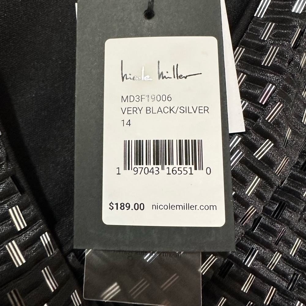 Nicole Miller Black Sequin Wrap Dress - Picture 5 of 8